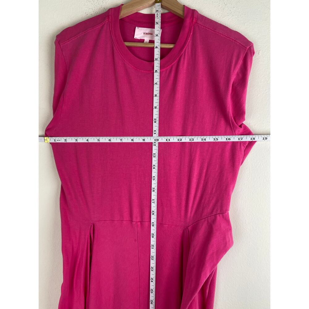 Xirena Tianna Maxi Dress Pink Cotton Slit Tie Front Size S - Picture 13 of 14